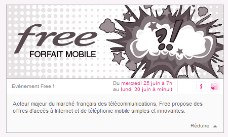 Promotion Free Mobile ! Vente privée demain